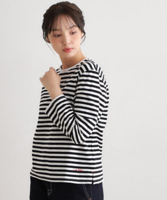 日本製】コットン ボーダー裏毛長袖Tシャツ（2002600524