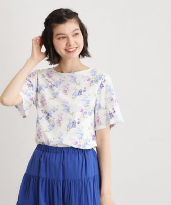 ＜LAURA ASHLEY＞【ＵＶカット／接触冷感】ポリー柄　コットンジャージーＴシャツ（２００２６００５７８）