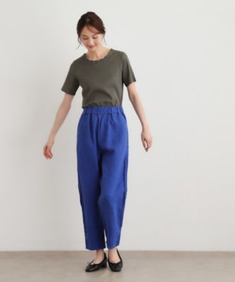 日本製／コットン100％】スカラップ刺繍カットソー