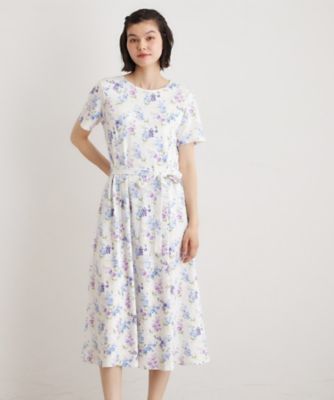 ＜LAURA ASHLEY＞【ＵＶカット／接触冷感】ポリー柄　コットンジャージーワンピース（２００２６００５８７）