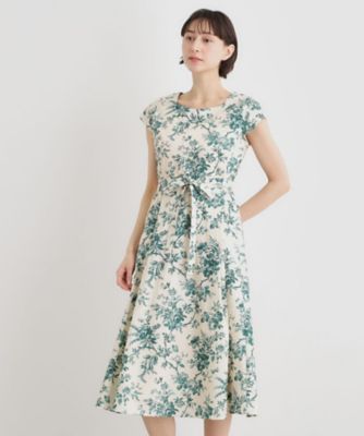 ＜LAURA ASHLEY＞【洗える／コットン１００％／３ｃｏｌｏｒｓ／同柄アイテムあり】ウォールド　ガーデン柄ワンピース（２００２６００５８８）