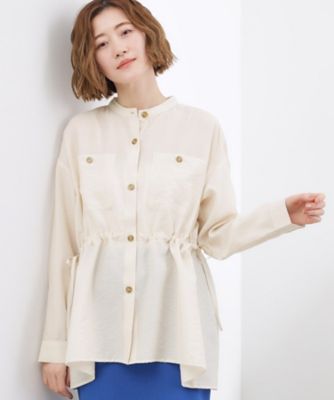 ＜GROVE (Women)＞【貴島明日香さん着用／体型カバー】洗えるシアーサファリシャツジャケット（２００２６００５９８）