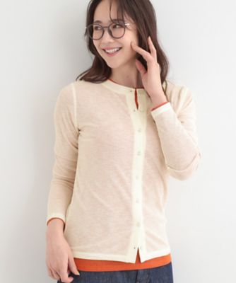 ＜SHOO LA RUE (Women)＞【２点セット／洗濯機可／Ｓ－ＬＬ】こなれ感あるレイヤードスタイルが即完成　シアーカーディガン＋ロンＴ（２００２６００６０２）