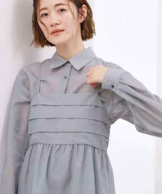 CITY オーガンジーシアーシャツ･キャミソールセット CITY オーガンジーシアーシャツ・キャミソールセット 【公式通販】