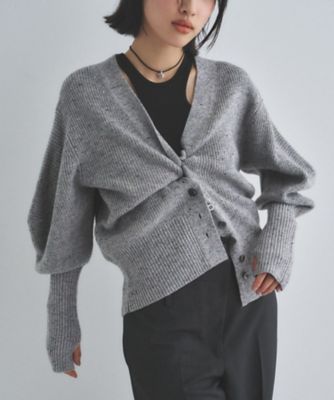 clore⭐︎Cable 2way Puff knit (チャコールグレー) m74859512990_1.jpg?1766890211