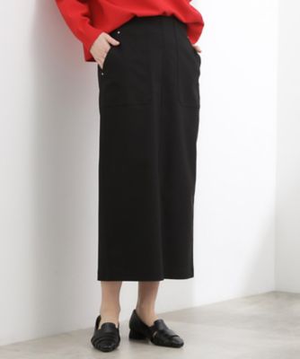 ロエン ROEN hyde着　ストレッチスカートパンツ 極美品 コードレーンロングスカート（スミクロ）【レディス】U402をリリース