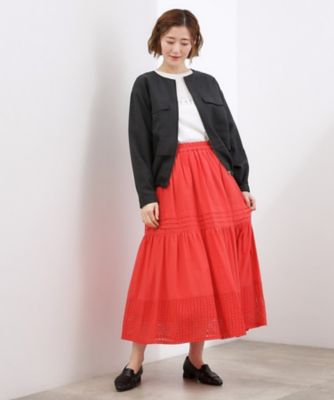 貴島明日香さん着用・洗える】麻調ノーカラーブルゾン