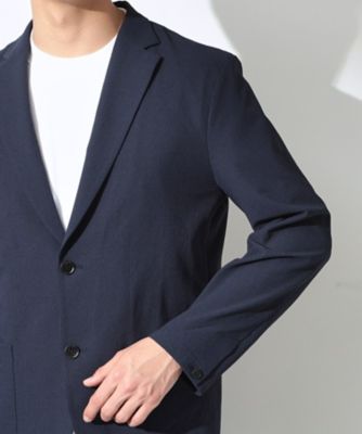 マイクロ シアサッカー ジャケット 洗濯機OK／セットアップ可