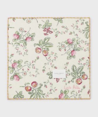 ＜LAURA ASHLEY＞ラドホールフルーツ柄プリントタオルハンカチ（２００２６００７４３）