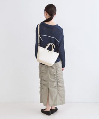 2WAY巾着付シュリンクミドルトート（2002600862