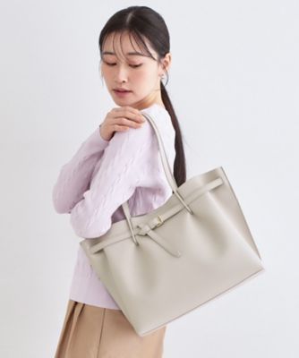 ＜OPAQUE.CLIP (Women)＞ベルトデザイン軽量シュリンク合成皮革Ａ４トート（２００２６００８７１）