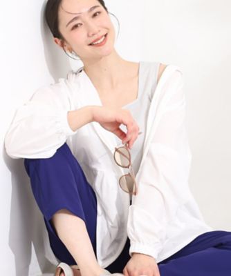 ＜SHOO LA RUE (Women)＞【ＵＶ／ひんやり／Ｓ－ＬＬ／体型カバー】女性らしさ溢れるペプラムデザイン　メタルジップパーカー（２００２６００９１０）