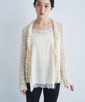 Re】fluffy lace blouse（2002601025