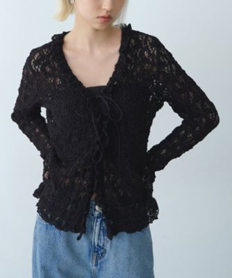 Re】fluffy lace blouse（2002601025