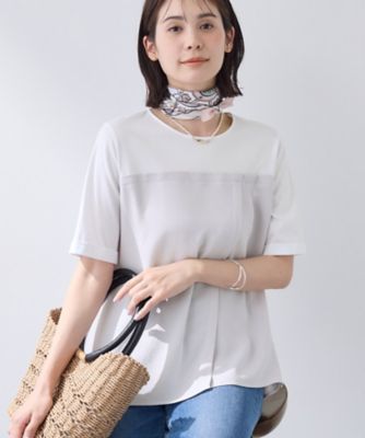 ＜INDIVI L (Women/大きいサイズ)＞【着る日傘／ＳＥＴＵＰ可能】ビスチェレイヤード風トップス（２００２６０１０２６）