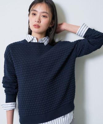 洗える／凹凸編み】ジャカードニット（2002601033