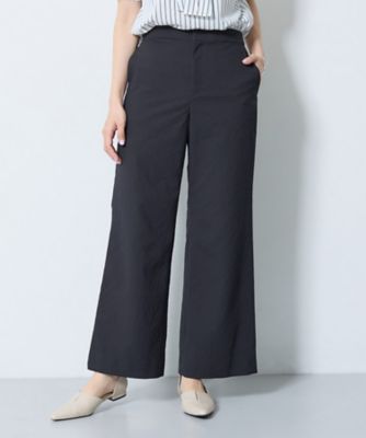 ＜INDIVI (Women)＞【洗える／ＵＶケア／ＳＥＴＵＰ可能】サッカー素材ストレートパンツ（２００２６０１０３５）