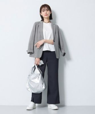 洗える／UVケア／SETUP可能】サッカー素材ストレートパンツ