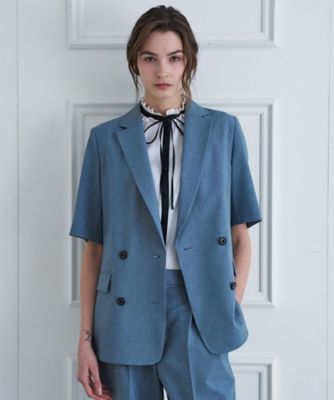 ウォッシャブルハーフスリーブダブルジャケット（2002601045