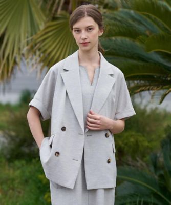 ＜DRESSTERIOR (Women)＞【セットアップ可／ＵＶカット／接触冷感／吸水速乾】ウォッシャブル　リネンライクドルマンジャケット（２００２６０１０４７）