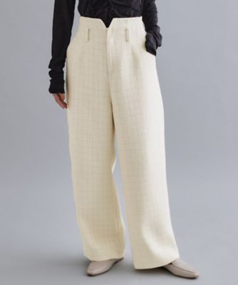 ＜OPAQUE.CLIP (Women)＞【ｅｓ】ファンシーツイードワイドパンツ／セットアップ対応【洗濯機ＯＫ】（２００２６０１２０４）