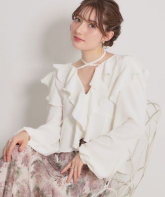 ラッフルショートブラウス（2002601263） | COUTURE BROOCH
