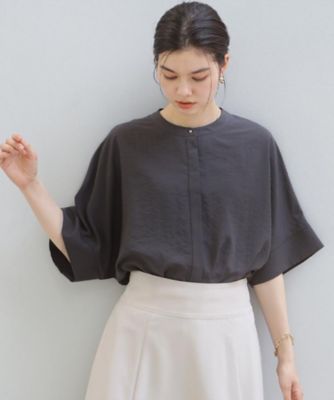 高レビュー／体型カバー】さらっと快適 ドルマン5分袖ブラウス