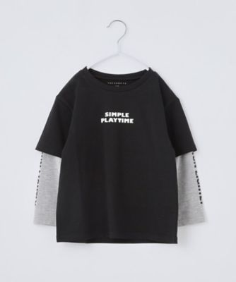 ＜THE SHOP TK (Baby&Kids)＞【１１０－１６０】袖レイヤード長袖迷彩アップリケ（２００２６０１３６１）