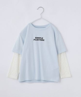 ＜THE SHOP TK (Baby&Kids)＞【１１０－１６０】袖レイヤード長袖Ｔｅｅレースアップリケ（２００２６０１３６２）