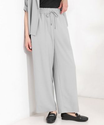 ＜SHOO LA RUE (Women)＞【着丈選べる／セットアップ可／洗濯後しわになりにくい】イージーワイドパンツ（２００２６０１４４２）