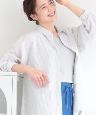 ＜SHOO LA RUE (Women)＞【ひんやり／ＵＶ／吸水速乾】ラッシュガード前あきシャツ（２００２６０１４４３）