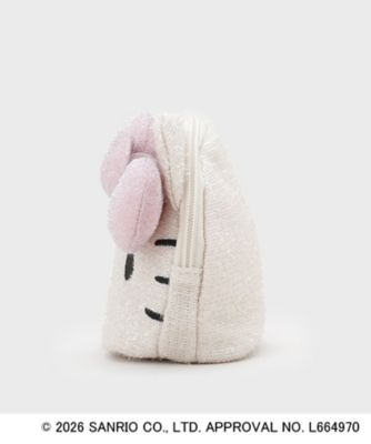 ◇【ハローキティ】キラふわフェイス型シェルポーチ 