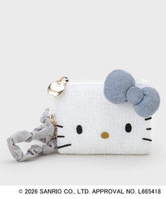 ＜OPAQUE.CLIP (Women)＞◆【ハローキティ】フェイス型２ＷＡＹキラキラフラットポーチ（２００２６０１４９８）