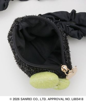 ◇【ハローキティ】フェイス型2WAYキラキラフラットポーチ