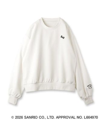 ◇【ハローキティ】ワンポイント刺しゅう入り裏毛プルオーバー