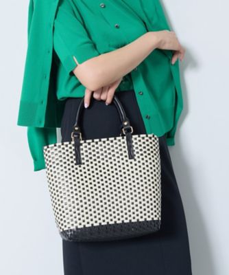 ＜INDIVI (Women)＞【配色デザイン】メルカド編みスクエアバッグ（２００２６０１５１３）