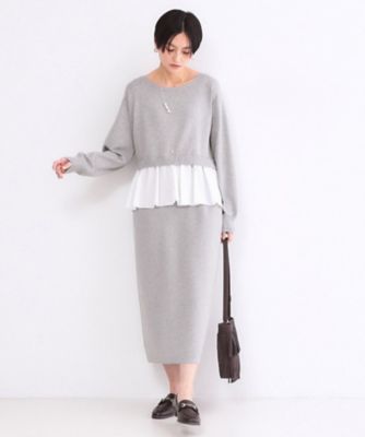 OHGA　オーガ　DOCKING KNIT　ドッキングニット　ジャガードペプラム 最終価格】OHGA オーガ ドッキングぺプラムニット - メルカリ