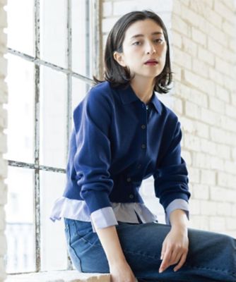 シャツドッキングニットトップス LILY BROWN｜シャツドッキングニットトップス | Rakuten Fashion(楽天