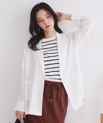 ＜OPAQUE.CLIP (Women)＞２ＷＡＹスリーブシアーテーラードジャケット【洗濯機ＯＫ】（２００２６０１６８０）