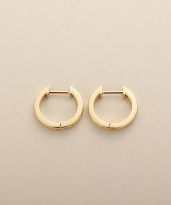K10ダイヤモンド 彫り留めオルタネート 中折れピアス