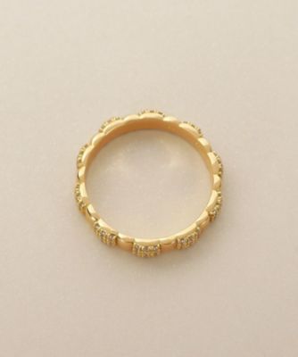 リングK18 K18ダイヤモンド リブド リング（2002601809