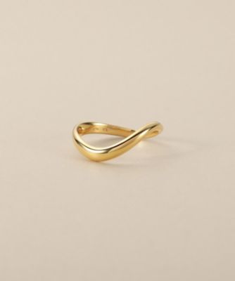 ＜COCOSHNIK (Women)＞Ｋ１０ニュアンスカーブ　リング（２００２６０１８５２）