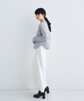 edge－fit ribbed cardigan