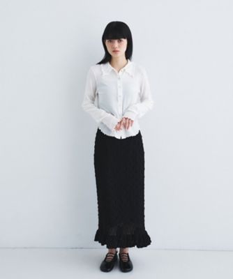 edge－fit ribbed cardigan