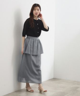 貴島明日香さん着用・洗える】レイヤードペプラムスカート