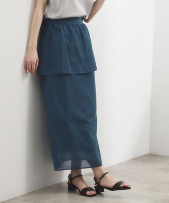 貴島明日香さん着用・洗える】レイヤードペプラムスカート