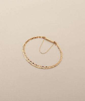 ＜COCOSHNIK (Women)＞Ｋ１８カットビーズ×フラワークロスマグネット　バングル（２００２６０１９４７）