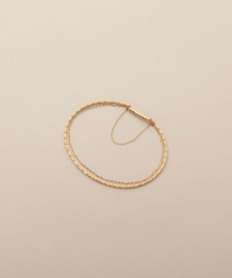 ＜COCOSHNIK (Women)＞Ｋ１８カットビーズ×フラッシュアズキマグネット　バングル（２００２６０１９５１）