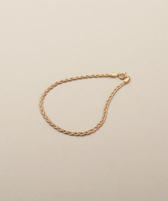 ＜COCOSHNIK (Women)＞Ｋ１８ベネフラット三つ編み　ブレスレット（２００２６０１９６４）