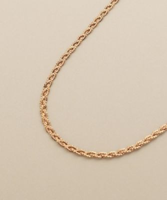 K18ベネフラット三つ編み ネックレス（2002601968